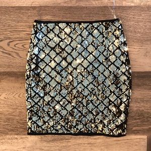 Gold Sequin Skirt size small